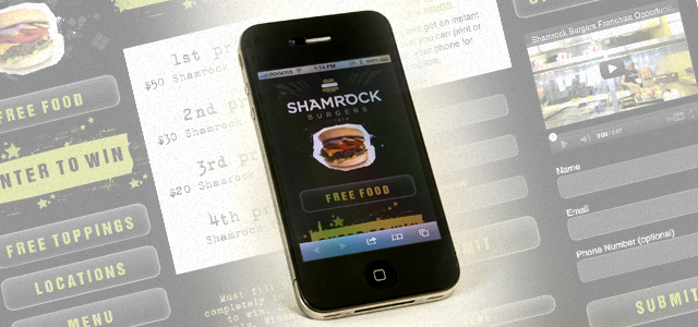 Shamrock Burgers Mobile Website Design Development