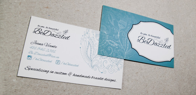 bedazzled logo business card graphic design stationary